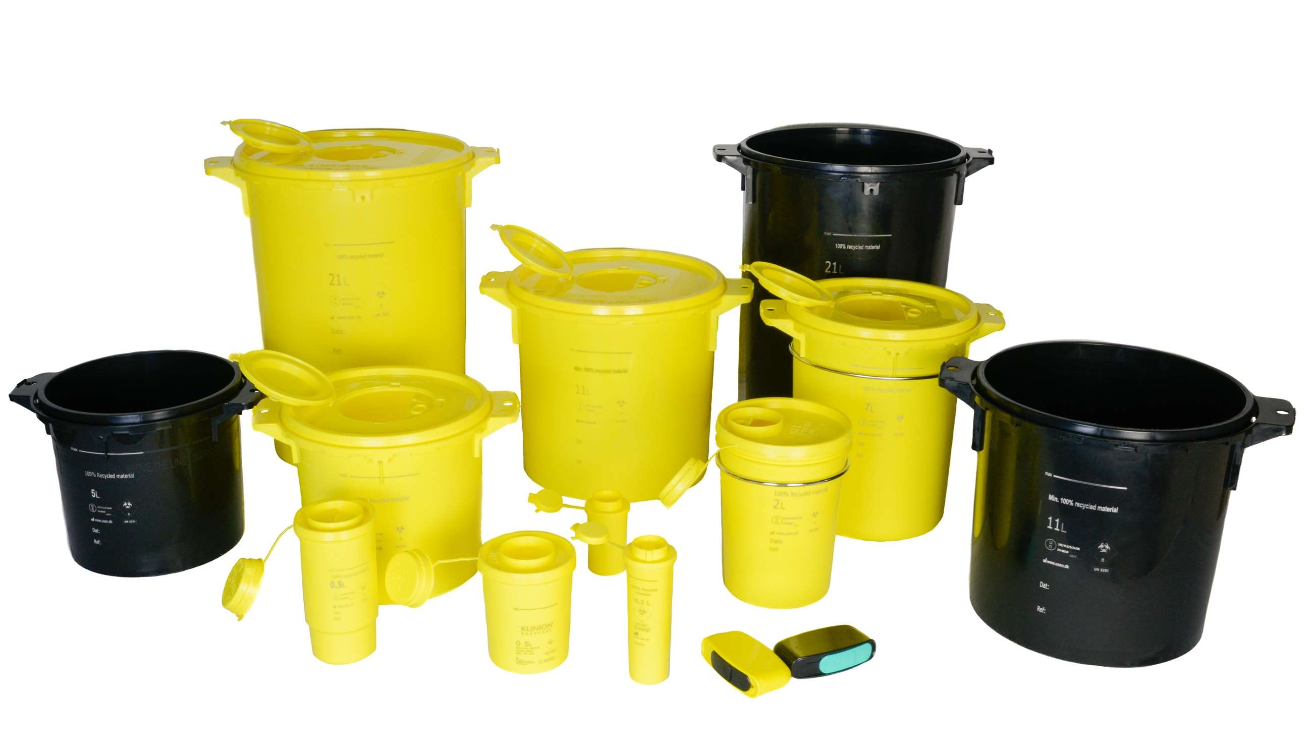 family photo - uson sharps containers - 100% recycled material